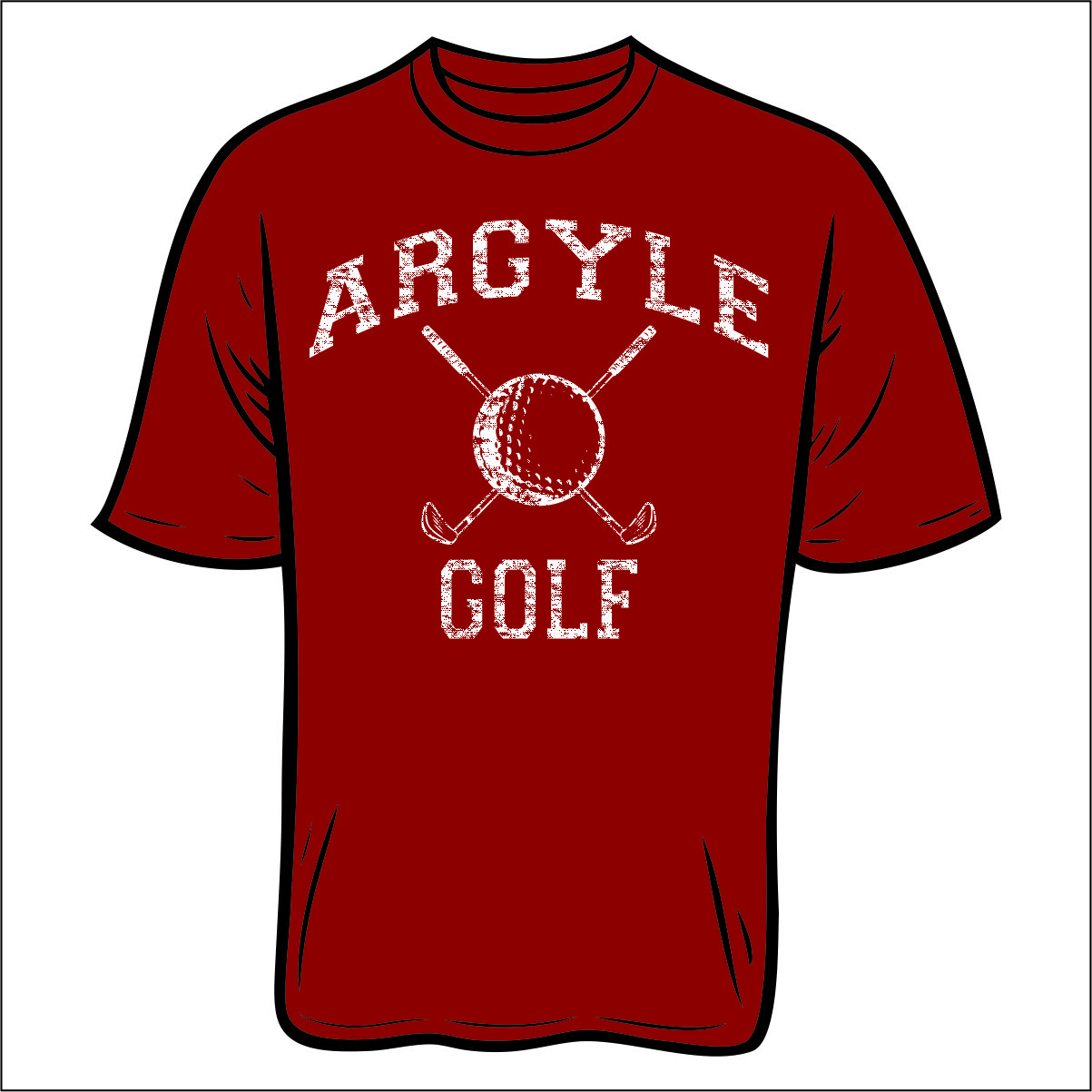 Argyle Golf Team short sleeve comfort color tshirt FlipDog Sportswear