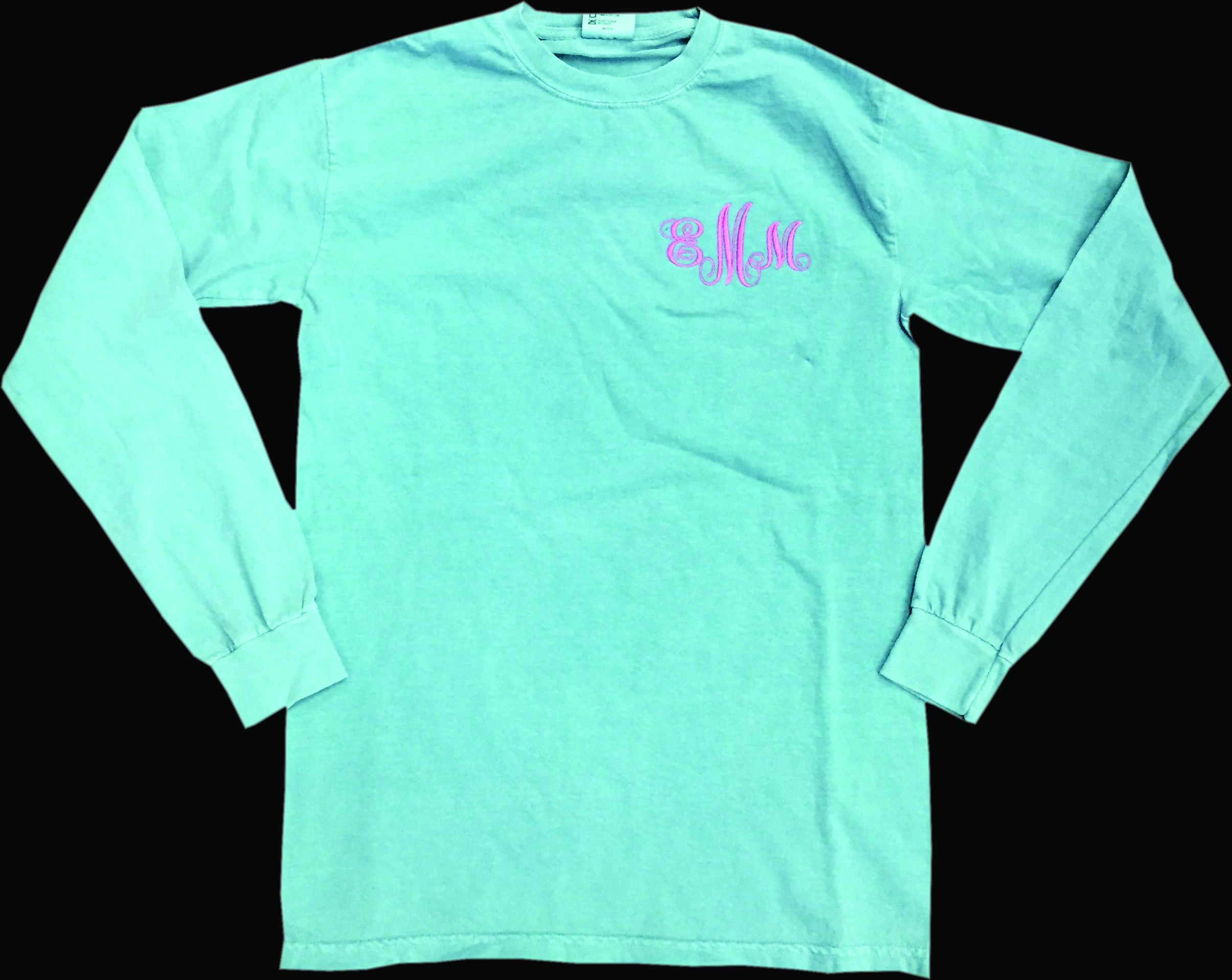 Long Sleeve Comfort Color Monogram T Shirt Flipdog Coloring Wallpapers Download Free Images Wallpaper [coloring837.blogspot.com]
