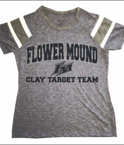 Flower Mound Clay Target Team short sleeve with stripes tee
