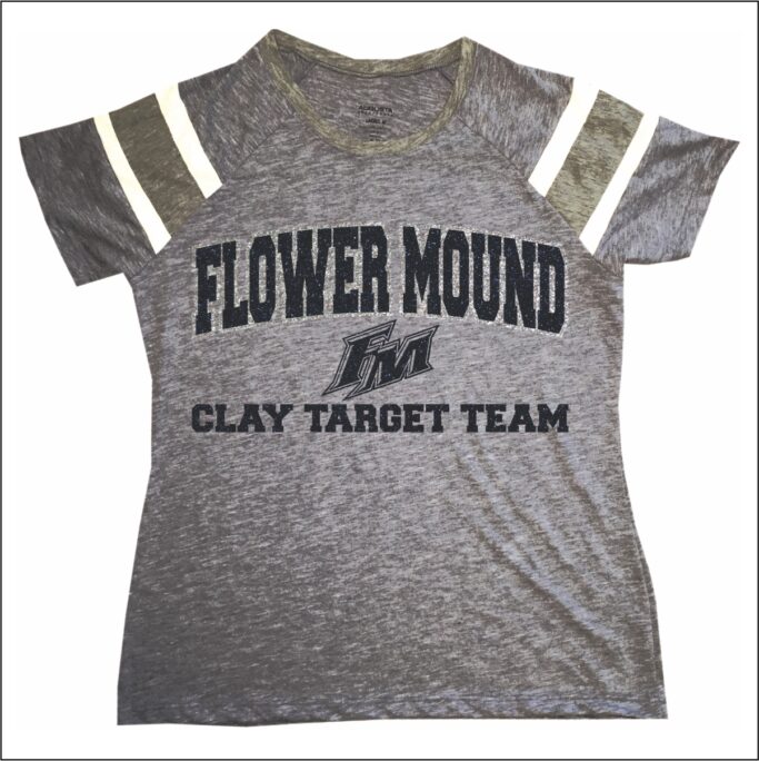 Flower Mound Clay Target Team short sleeve with stripes tee