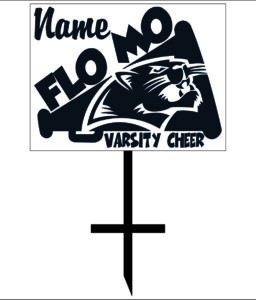 Flower Mound Cheerleader Yard Sign