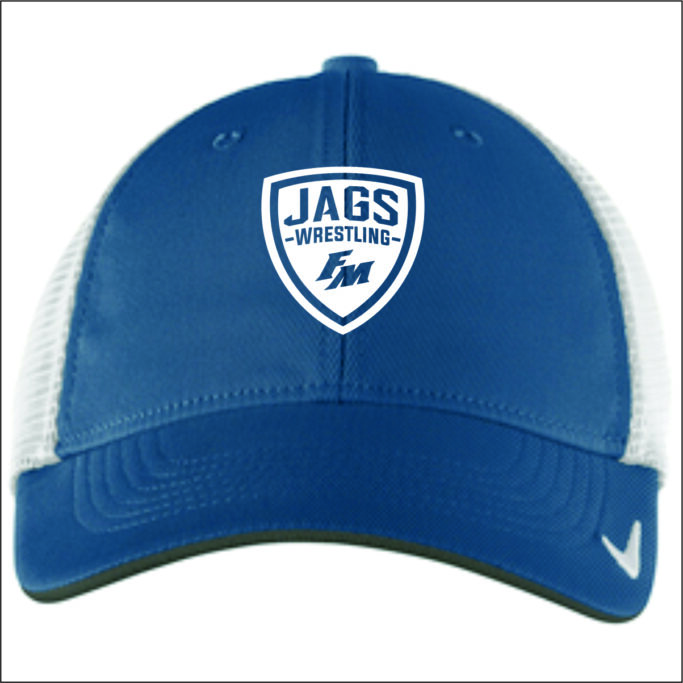 Flower Mound Wrestling Fitted Nike Mesh Back Hat
