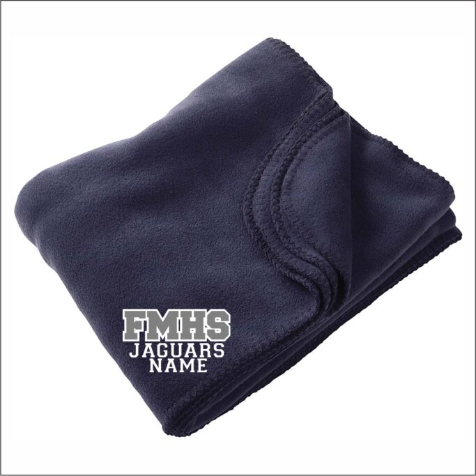 Lady Jag Soccer navy Fleece Polar Blanket
