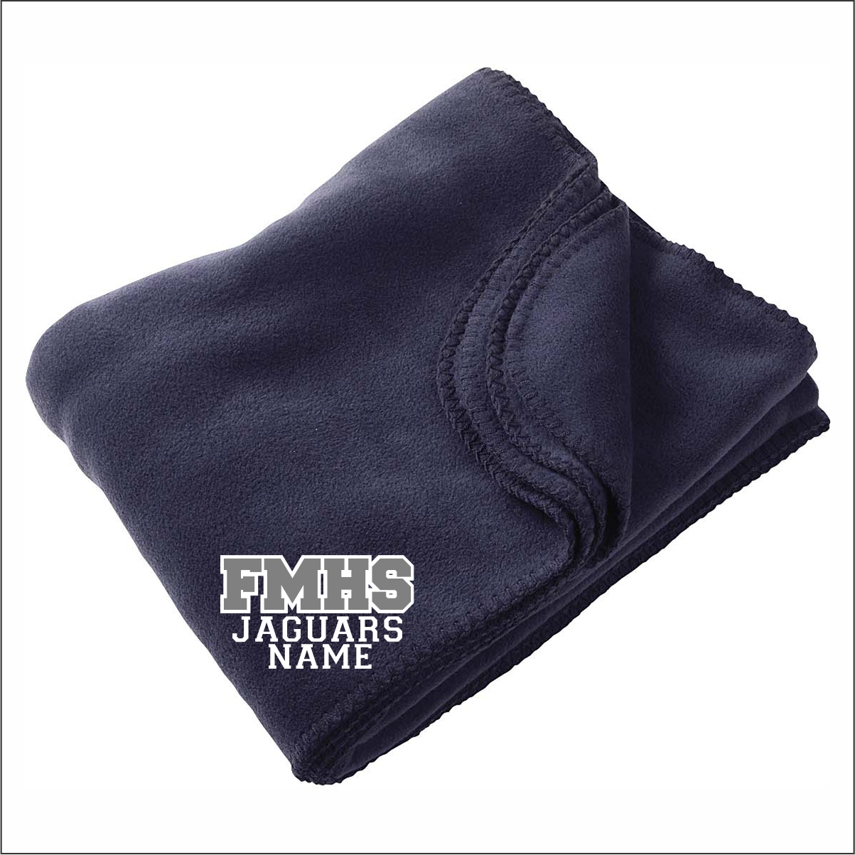 Lady Jag Soccer navy Fleece Polar Blanket - FlipDog Sportswear