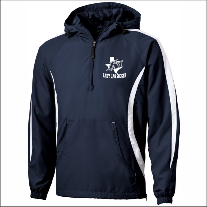 Lady Jag Soccer 1/4 Zip Hooded Windbreaker Pullover