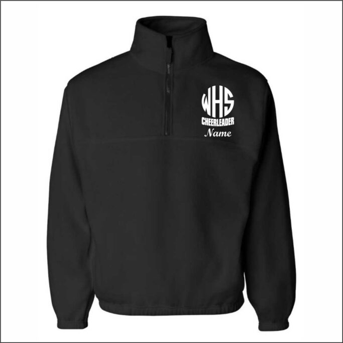 WYLIE CHEER 1/4 ZIP BLACK FLEECE **OPTIONAL**