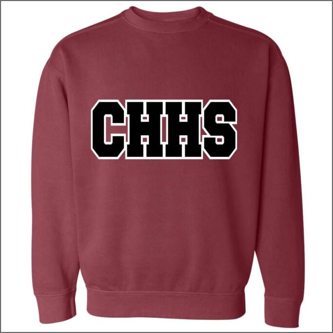 COLLEYVILLE CHEER CRIMSON COMFORT COLOR SWEATSHIRT **OPTIONAL**