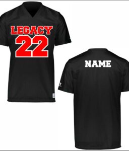 LEGACY CHEERLEADING LADIES FIT FOOTBALL JERSEY **REQUIRED IF NEEDED**