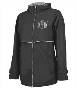 CRANDALL HIGH SCHOOL CHEER BLACK MONOGRAM RAINCOAT **REQUIRED FOR NEW CHEERLEADERS**