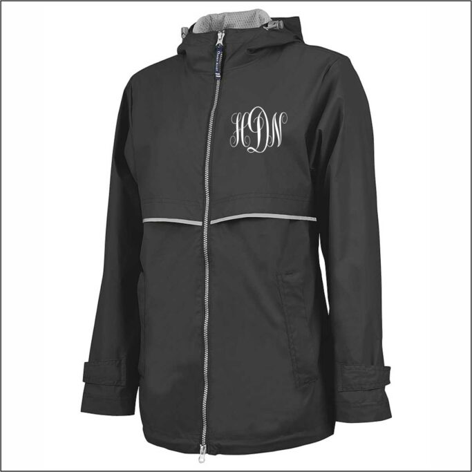 CRANDALL HIGH SCHOOL CHEER BLACK MONOGRAM RAINCOAT **REQUIRED FOR NEW CHEERLEADERS**