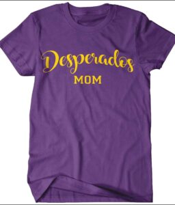 DESPERADOS 100% COTTON PURPLE T-SHIRT WITH GLITTER IMPRINT
