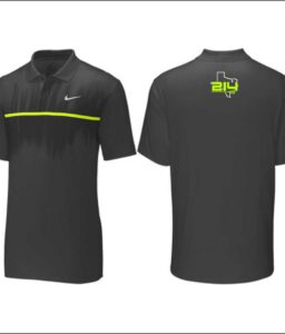 214 LACROSSE MEN'S NIKE DRY VAPOR POLO WITH LOGO EMBROIDERED ON BACK NECK
