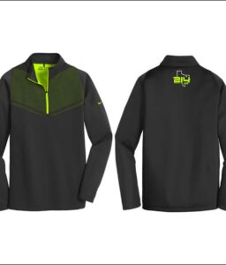 214 LACROSSE NIKE THERMA-FIT HYPERVIS 1/4 ZIP WITH EMBROIDERY ON BACK NECK