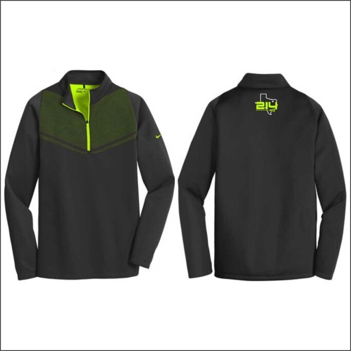 214 LACROSSE NIKE THERMA-FIT HYPERVIS 1/4 ZIP WITH EMBROIDERY ON BACK NECK
