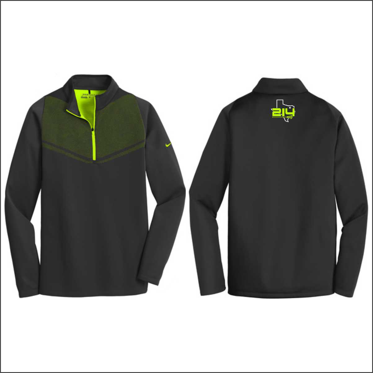 214 LACROSSE NIKE THERMA FIT HYPERVIS 1 4 ZIP WITH EMBROIDERY ON