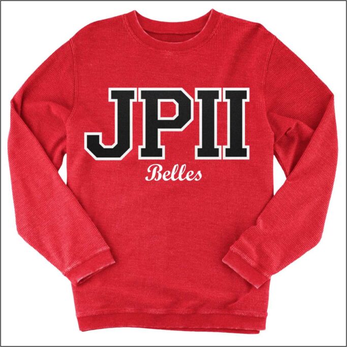 JPII CARDINAL BELLE APPLIQUE CORD CREW