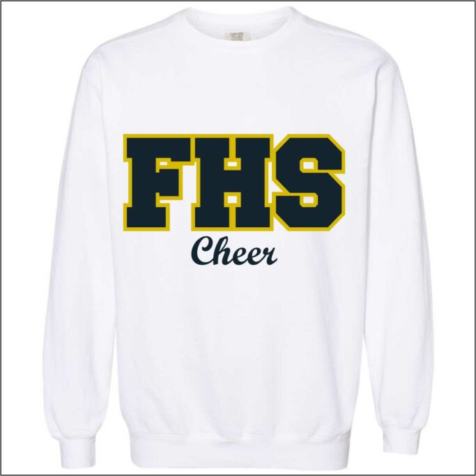 **REQUIRED IF NEEDED** FRISCO CHEER WHITE COMFORT WASH SWEATSHIRT