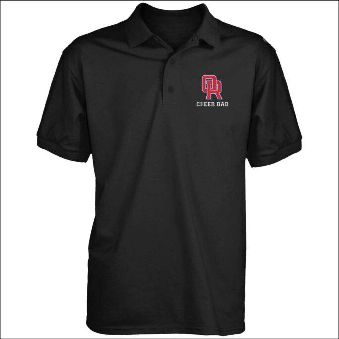 OAK RIDGE CHEER BLACK POLO
