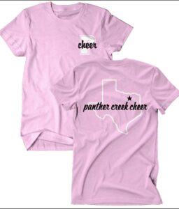 **REQUIRED** PANTHER CREEK CHEER PINK T-SHIRT