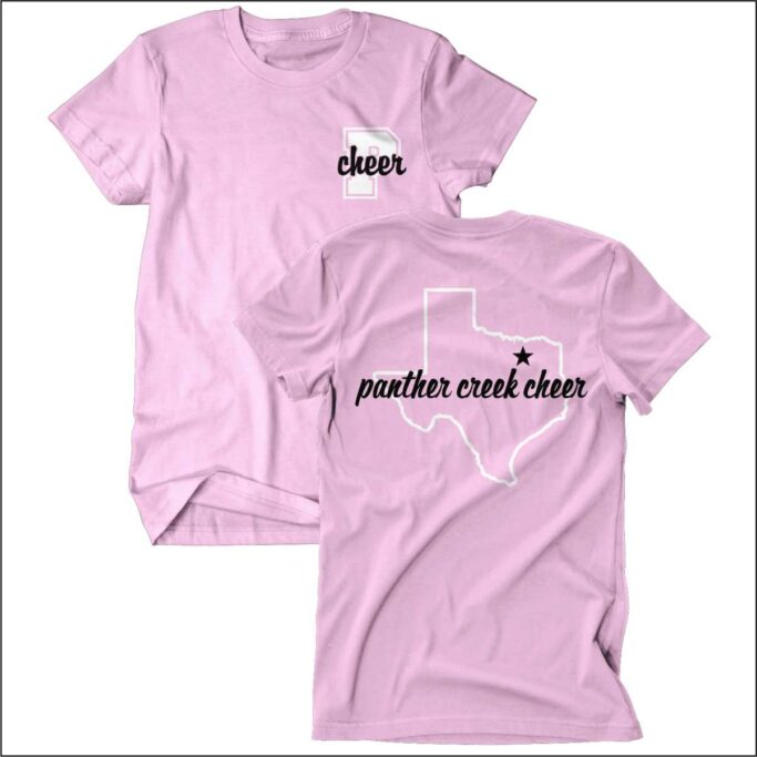 **REQUIRED** PANTHER CREEK CHEER PINK T-SHIRT