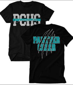 **REQUIRED** PANTHER CREEK CHEER BLACK T-SHIRT
