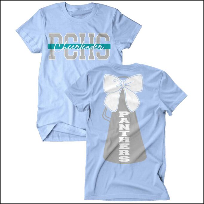 **REQUIRED** PANTHER CREEK CHEER LITE BLUE T-SHIRT