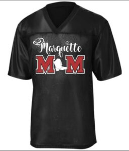 MARCUS MARQUETTE BLACK FOOTBALL JERSEY