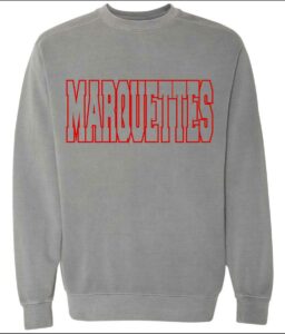 MARCUS MARQUETTE GRAY COMFORT COLOR EMBROIDERED SWEATSHIRT