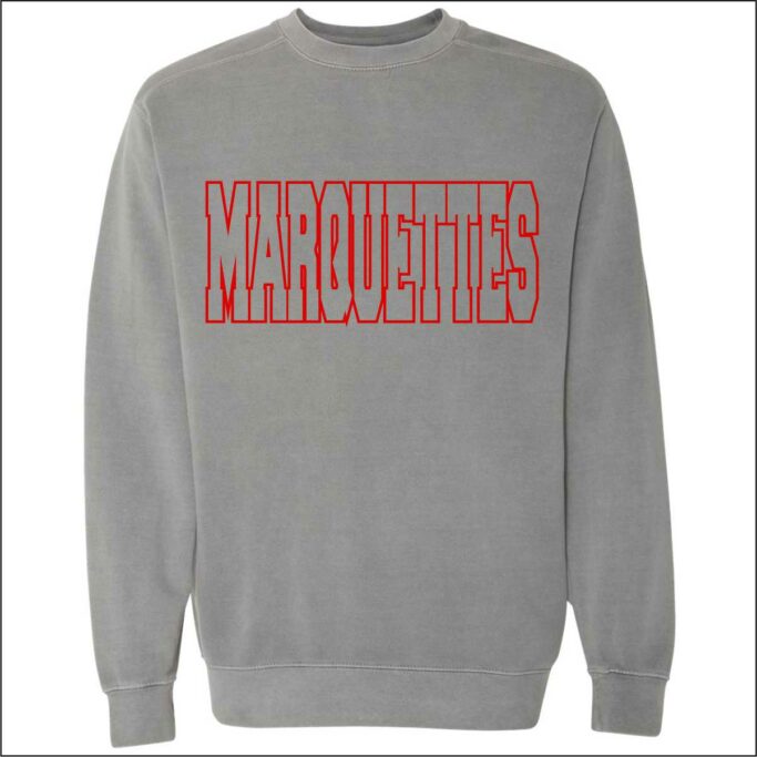MARCUS MARQUETTE GRAY COMFORT COLOR EMBROIDERED SWEATSHIRT