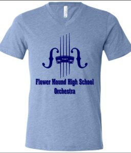 FLOWER MOUND ORCHESTRA SHORT SLEEVE V-NECK T-SHIRT