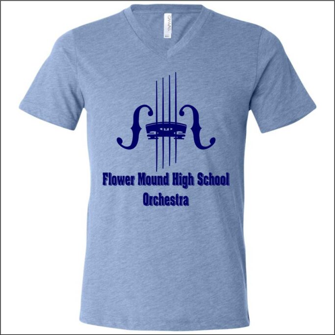 FLOWER MOUND ORCHESTRA SHORT SLEEVE V-NECK T-SHIRT