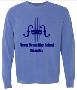 FLOWER MOUND ORCHESTRA LONG SLEEVE FLO BLUE COMFORT COLOR T-SHIRT