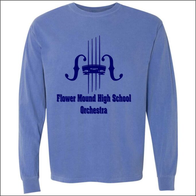 FLOWER MOUND ORCHESTRA LONG SLEEVE FLO BLUE COMFORT COLOR T-SHIRT
