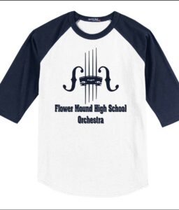 FLOWER MOUND ORCHESTRA RAGLAN BASEBALL T-SHIRT