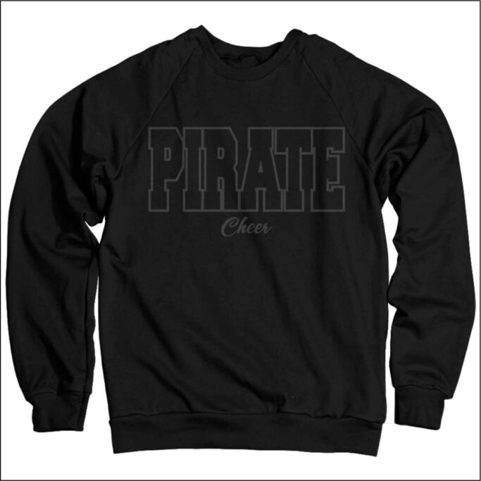 CRANDALL MIDDLE SCHOOL CHEER BLACK COMFORT WASH SWEAT SHIRT **OPTIONAL**