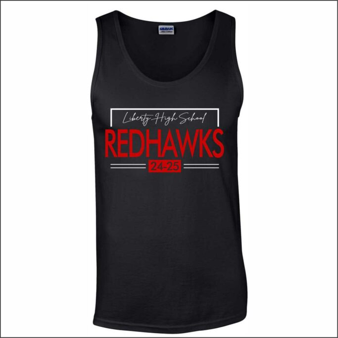 LIBERTY HIGH SCHOOL CHEER BLACK TANK TOP **REQUIRED**