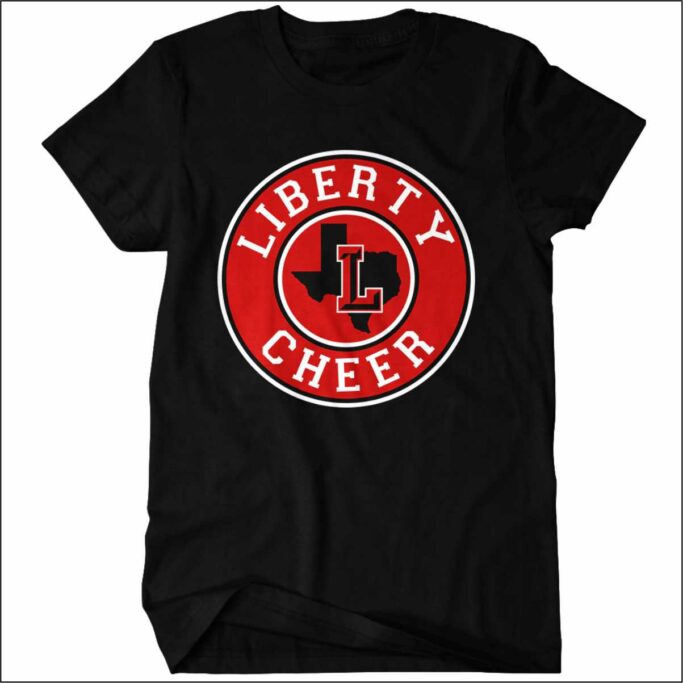 LIBERTY HIGH SCHOOL CHEER BLACK TSHIRT **REQUIRED**