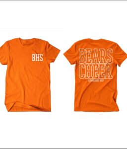 **REQUIRED** BRIDGELAND CHEER ORANGE DRY-FIT T-SHIRT