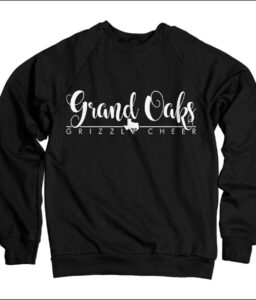 GRAND OAKS CHEER BLACK CREW NECK SWEATSHIRT **REQUIRED IF NEEDED**