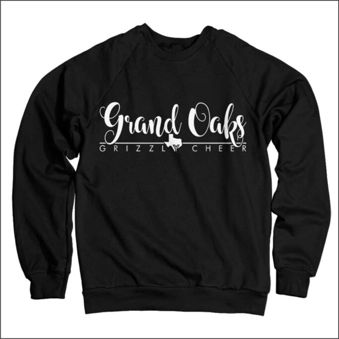 GRAND OAKS CHEER BLACK CREW NECK SWEATSHIRT **REQUIRED IF NEEDED**