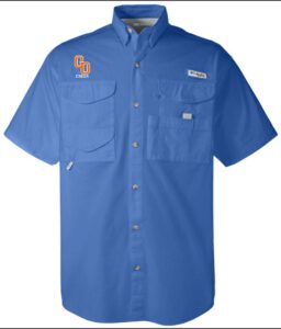 GRAND OAKS CHEER VIVID BLUE COLUMBIA FISHING SHIRT