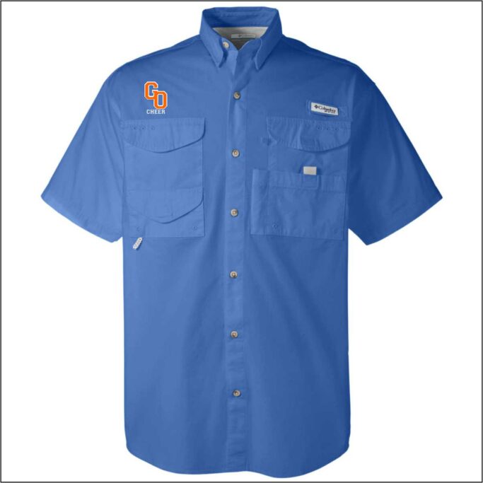 GRAND OAKS CHEER VIVID BLUE COLUMBIA FISHING SHIRT