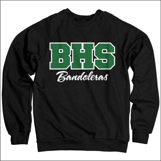 BERKNER BANDOLERAS BLACK APPLIQUE SWEATSHIRT **OPTIONAL**