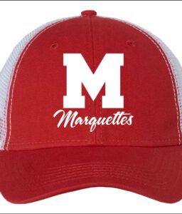 MARCUS MARQUETTE RED/WHITE TRUCKER HAT