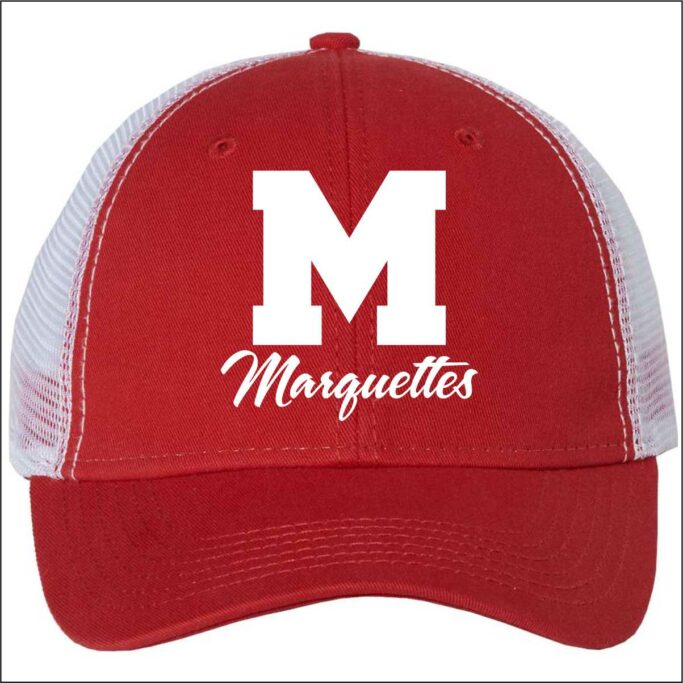 MARCUS MARQUETTE RED/WHITE TRUCKER HAT