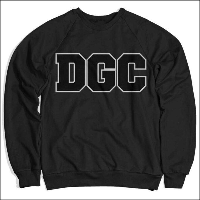 GUYER BLACK COMFORT WASH SWEATSHIRT WITH APPLIQUE