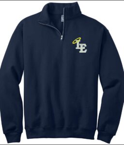 LITTLE ELM BLUE ANGELS NAVY CADET COLLAR 1/4 ZIP SWEATSHIRT **OPTIONAL**