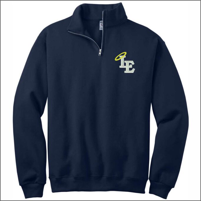 LITTLE ELM BLUE ANGELS NAVY CADET COLLAR 1/4 ZIP SWEATSHIRT **OPTIONAL**