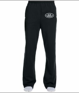 LITTLE ELM BLUE ANGELS BLACK OPEN BOTTOM SWEATPANTS **OPTIONAL**