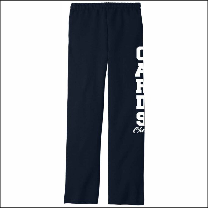JPII Cheerleader CARDINAL CHEER NAVY OPEN BOTTOM SWEATPANTS **OPTIONAL**